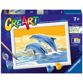 Ravensburger - Creart Prachtige Dolfijnen - Schilderen op Nummer - Kunst & Ambachten